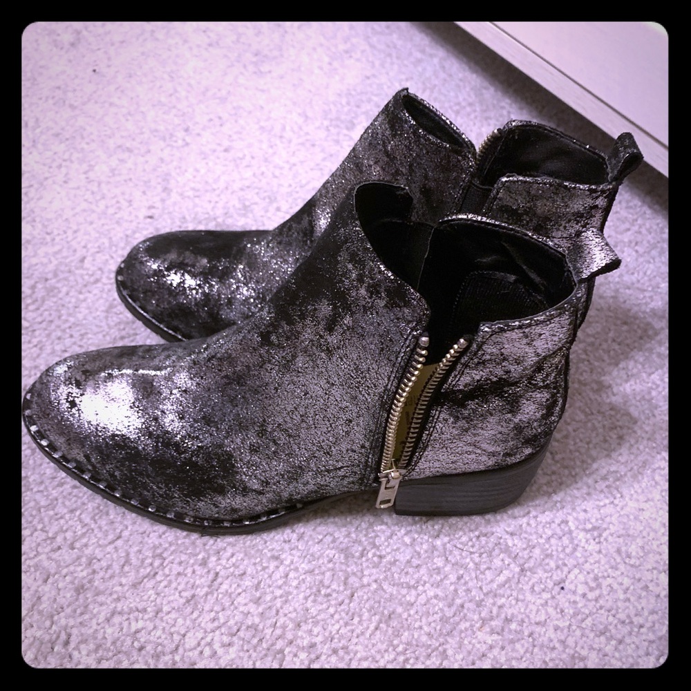 COFI genuine leather hand painted booties